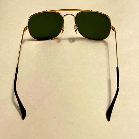 🆕 Ray-Ban RB3561 THE GENERAL Custom Sunglasses. Gold Frame, Polarized Green Lens - Picture 14 of 16